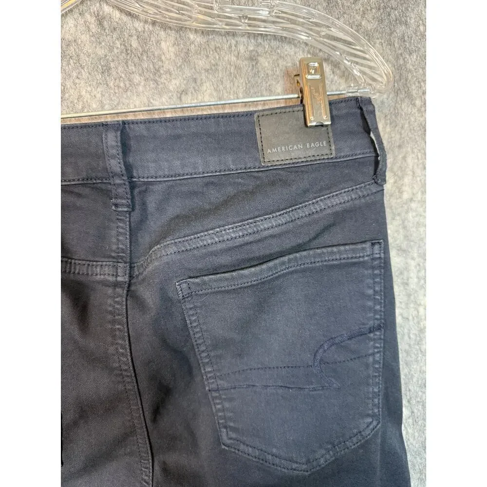 NEW American Eagle Womens Black Size 6 Regular Hi-Rise Jegging Stretch Skinny